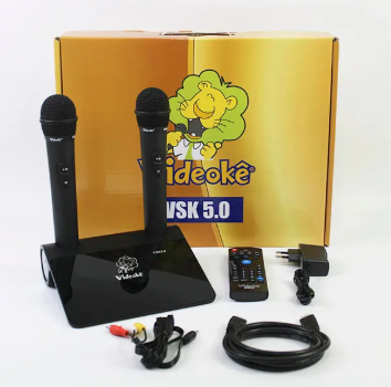 Karaokê Videokê Vsk5.0 C/ 11.999 Canções 2 Microfones S/ Fio